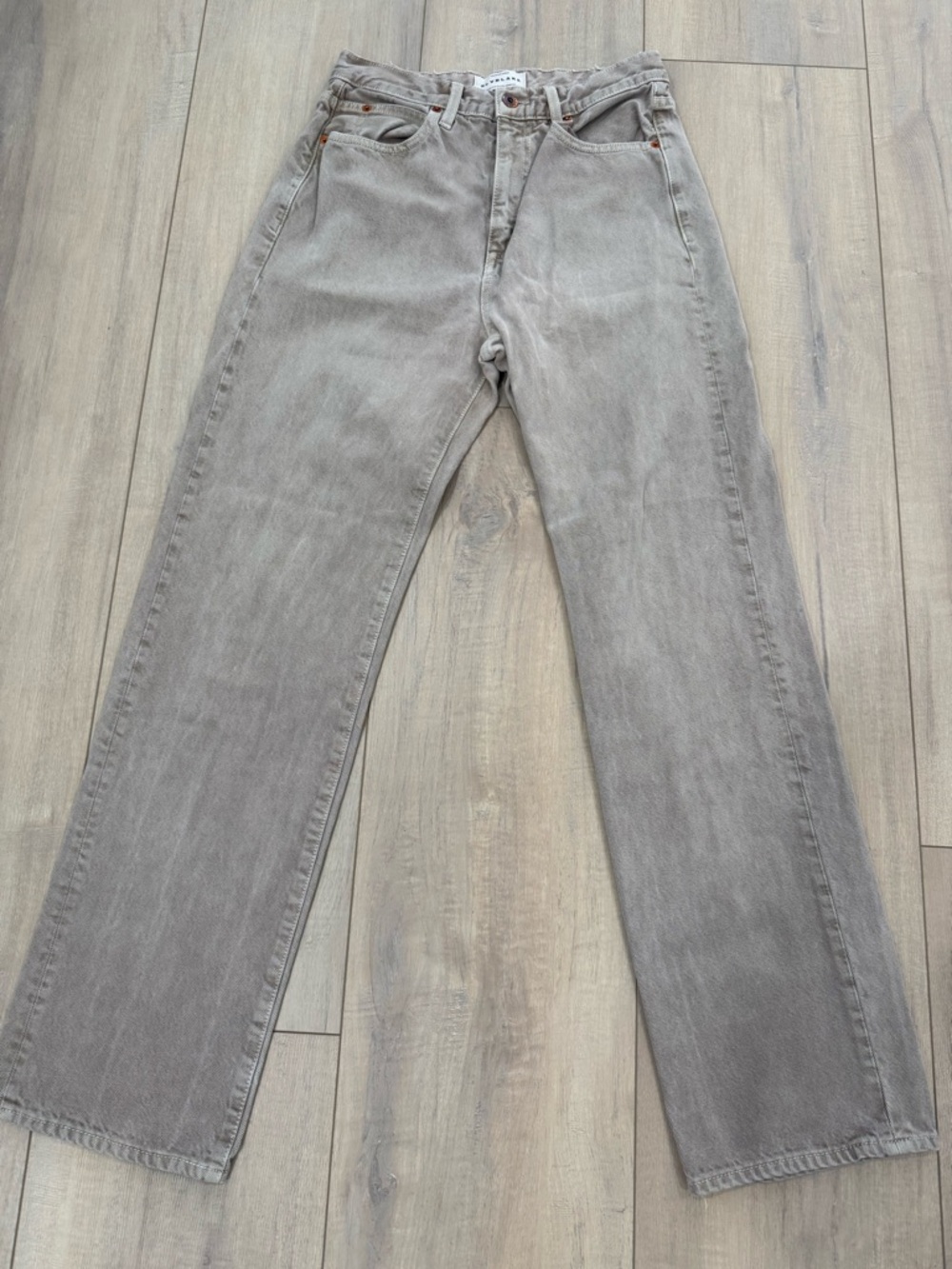 SLVRLAKE Straight Leg Jeans in Light Taupe